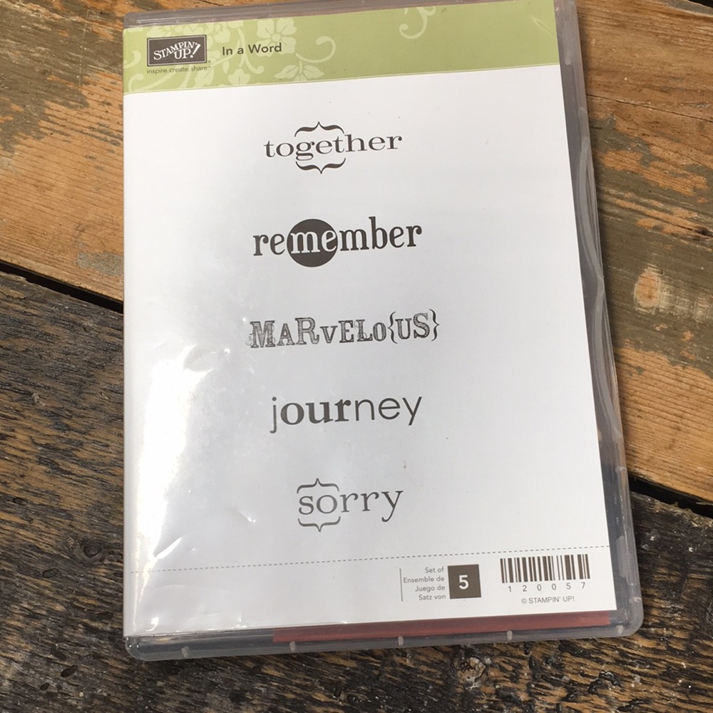 Stampin up - in a word - rubber cling